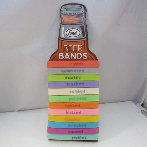 New Colorful Rubber Beer Bands for Bottle or Cans 12 in Pack - Picture 4 of 7